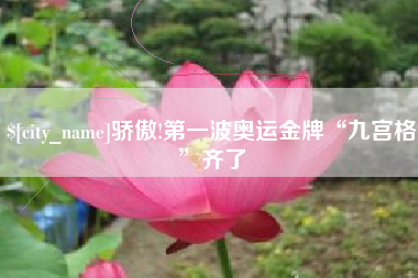 鄂尔多斯骄傲!第一波奥运金牌“九宫格”齐了