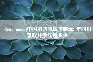 鄂尔多斯中国消防救援学院2021年四川录取分数线是多少
