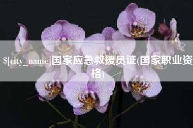 鄂尔多斯国家应急救援员证(国家职业资格)