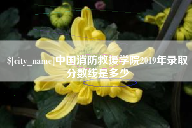 鄂尔多斯中国消防救援学院2019年录取分数线是多少