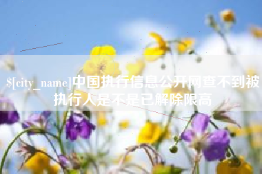 鄂尔多斯中国执行信息公开网查不到被执行人是不是已解除限高