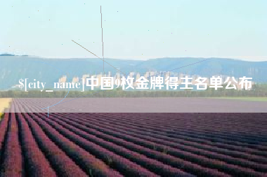 鄂尔多斯中国9枚金牌得主名单公布