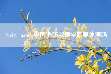 鄂尔多斯中国消防救援学院要体测吗