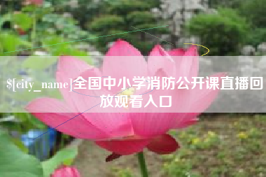 鄂尔多斯全国中小学消防公开课直播回放观看入口