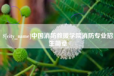 鄂尔多斯中国消防救援学院消防专业招生简章