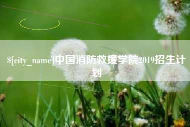 鄂尔多斯中国消防救援学院2019招生计划