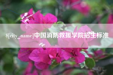 鄂尔多斯中国消防救援学院招生标准