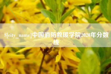 鄂尔多斯中国消防救援学院2020年分数线